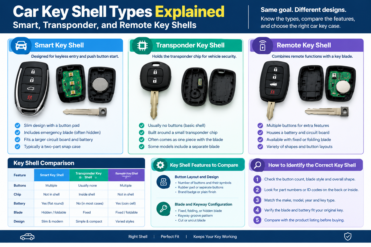 Explained Car Key Shell Types