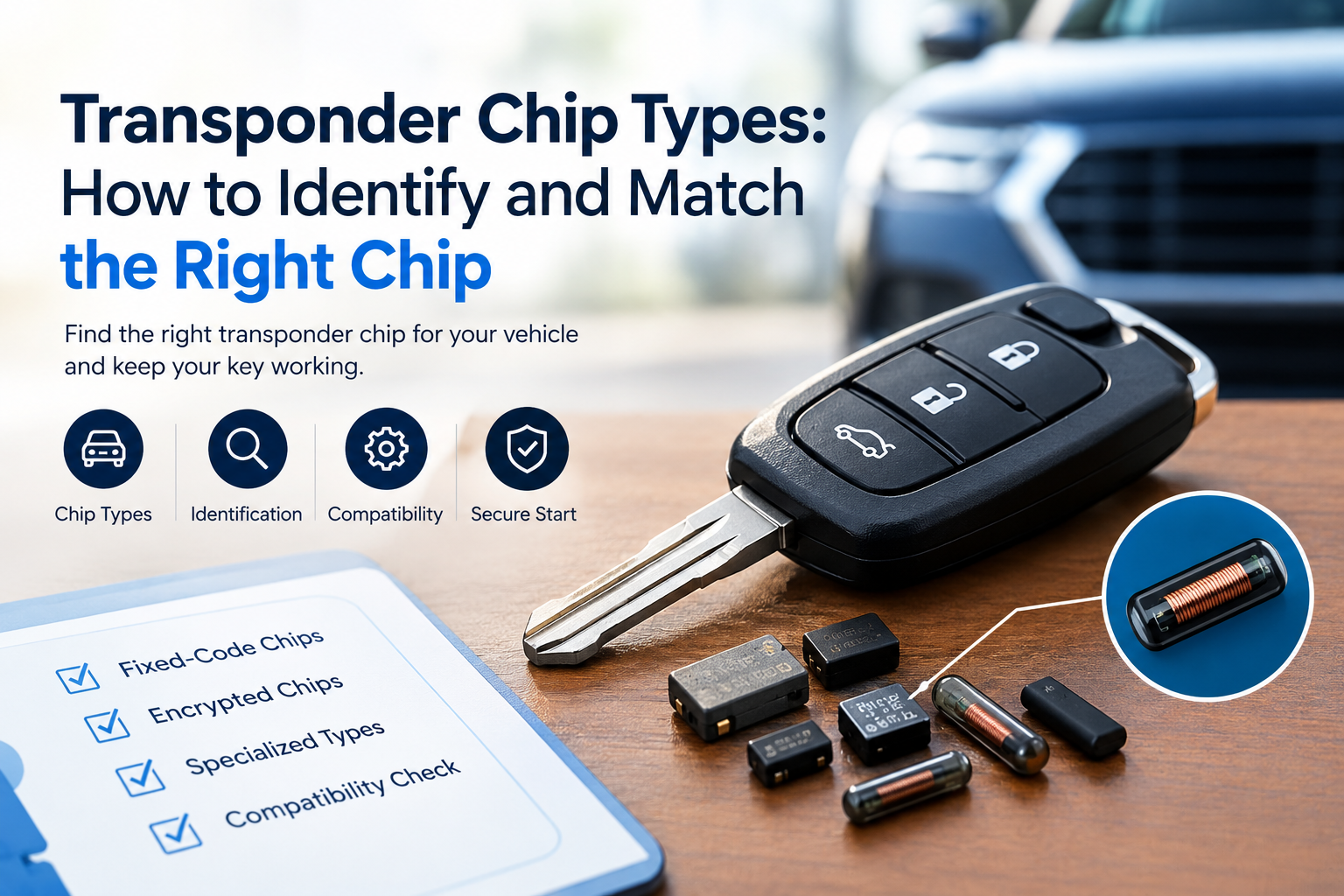 Automotive Transponder Chip and Car Key