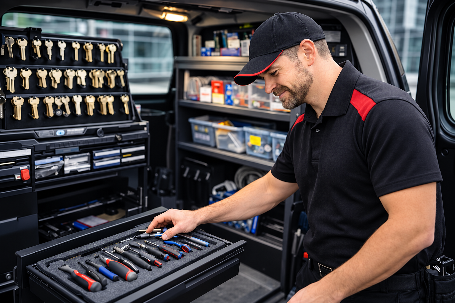 Organizing Automotive Keys in Storage Bins