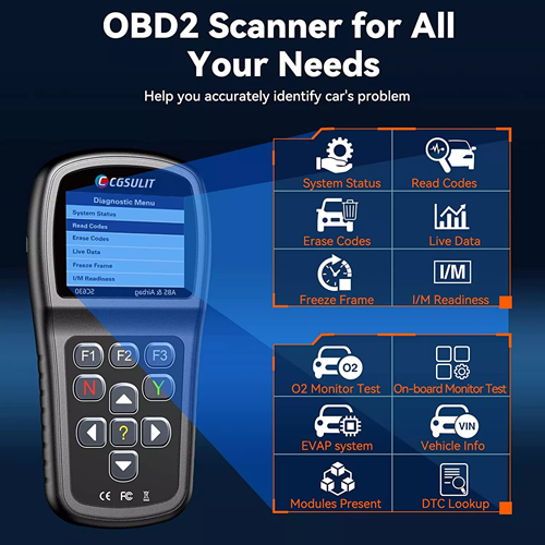 CGSULIT SC630 OBD2 Diagnostic Scanner ABS SRS SAS ESP Reset