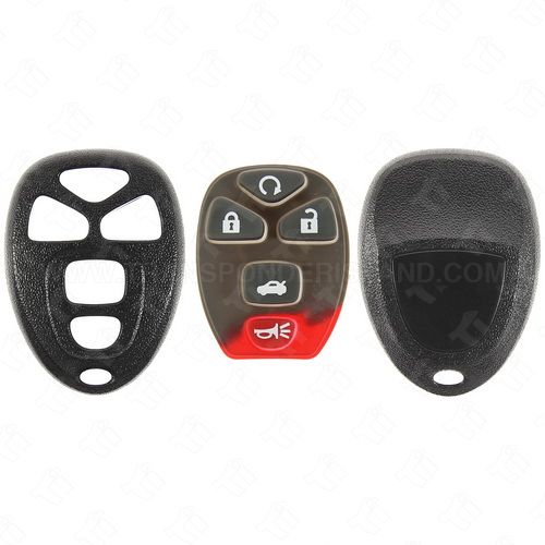 GM Keyless Entry Remote Shell and Rubber Pad 5B Trunk / Remote Start for OUC60270 OUC60221