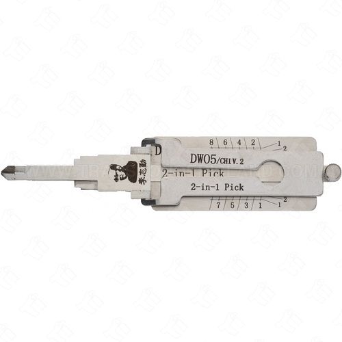 Original Lishi GM 2 Track 2-In-1 Pick and Decoder CH1/DW04/DW05