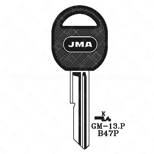 JMA GM Single Sided 6 Cut Plastic Head Key Blank GM-13P B47P K