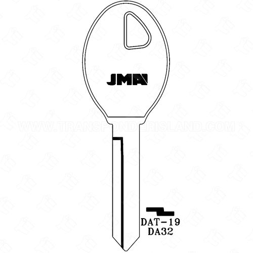 JMA Nissan 10 Cut Key Blank DAT-19 DA32