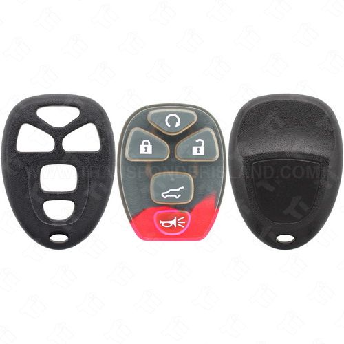 GM Keyless Entry Remote Shell and Rubber Pad 5B Hatch / Remote Start for OUC60270 OUC60221