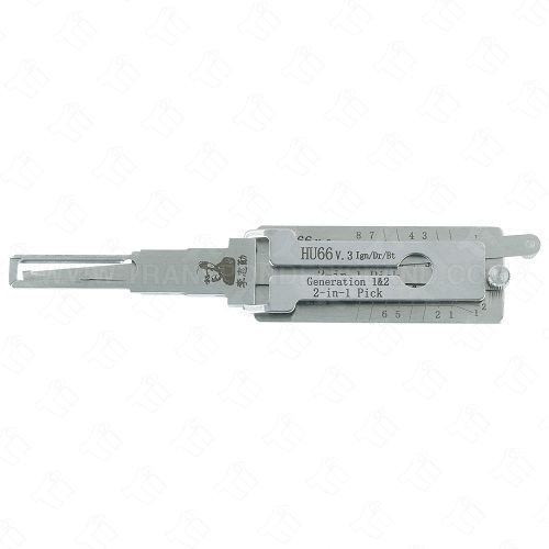 Original Lishi Volkswagen Audi 2-In-1 Pick and Decoder HU66 - All Generations Dual Lifter