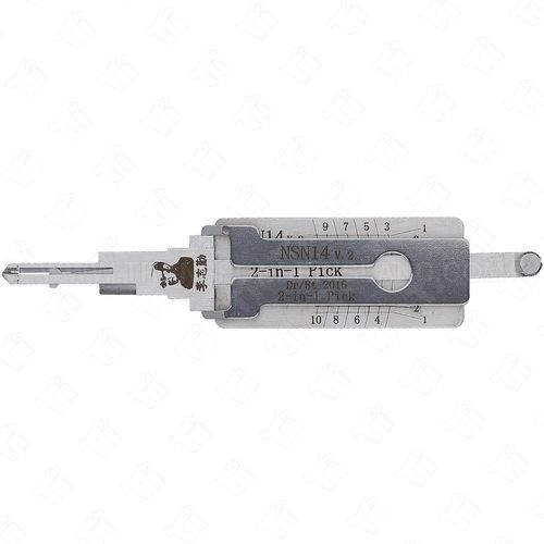 Original Lishi Nissan Infiniti 10 Cut 2-In-1 Pick and Decoder NSN14