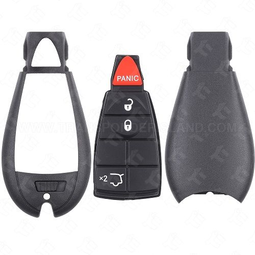 Chrysler Dodge Jeep Fobik Shell and Rubber Pad - 4B Hatch Glass - IYZ-C01C