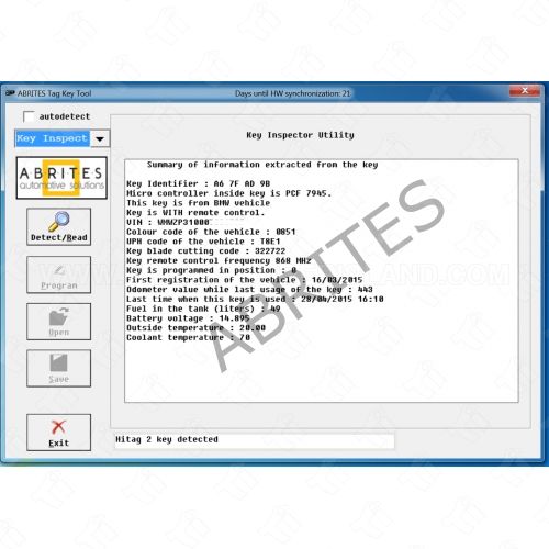 ABRITES AVDI Key Inspector Tool KT011