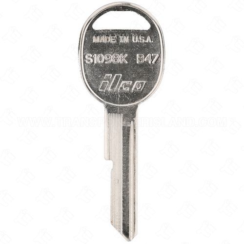ILCO S1098K - B47 GM Single Sided 6 Cut Key Blank K Stamp