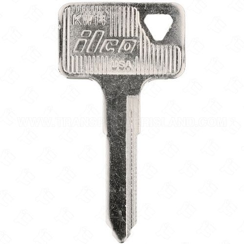 ILCO KW14 Kawasaki Motorcycle Double Sided 6 and 7 Cut Key Blank