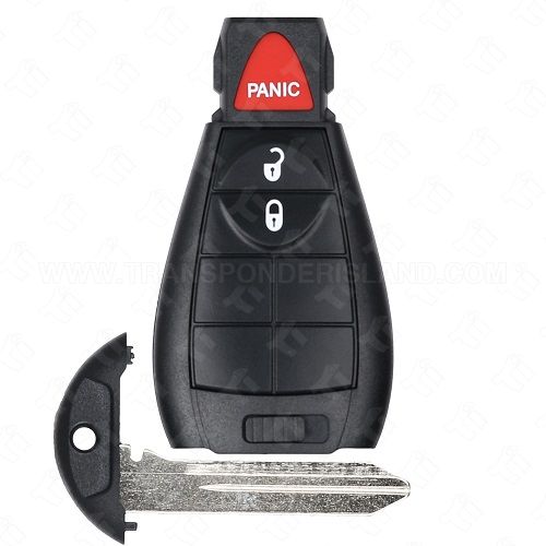 2013 - 2024 Ram Jeep Fobik Key Shell 3B For GQ4-53T with Emergency Key