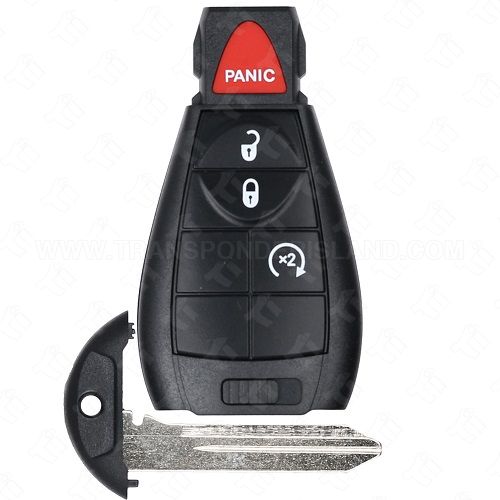 2013 - 2020 Ram Jeep Fobik Key Shell 4B Remote Start for GQ4-53T with Emergency Key