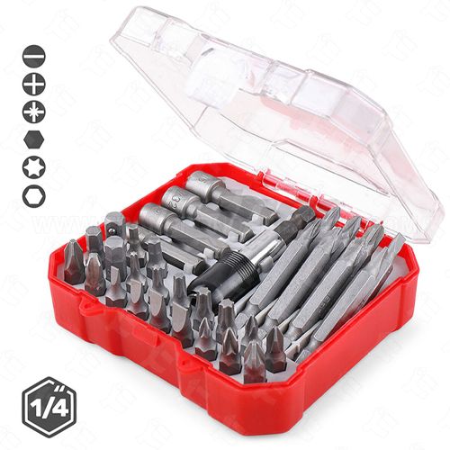 34pc Screwdriver Bit Nut Driver Set