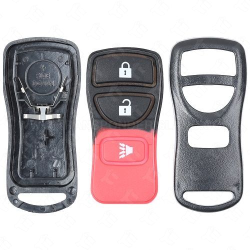 2005 - 2019 Nissan Keyless Entry Remote Shell and Rubber Pad 3B for CWTWB1U415 / 733 / 821