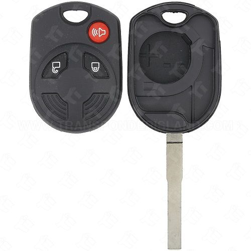 Ford 3 Button Old Style Remote Head Key Shell - HU101 Keyway