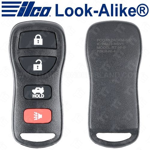 Ilco Nissan Infiniti Keyless Entry Remote - 4B Trunk - RKE-NIS-4B1 - Replaces: KBRASTU15