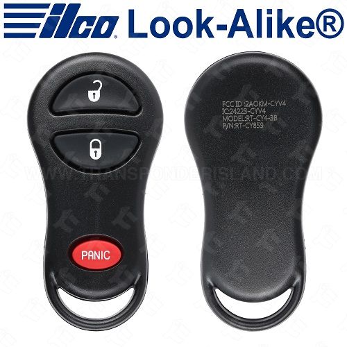 Ilco Jeep Keyless Entry Remote - 3B - RKE-JEEP-3B1 - Replaces: GQ43VT9T