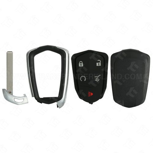 2014 - 2024 Cadillac Smart Key Shell Case 5B Hatch / Remote Start with Emergency Key