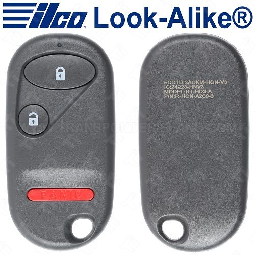 Ilco Honda Keyless Entry Remote - 3B - RKE-HON-3B3 - Replaces: A269ZUA106