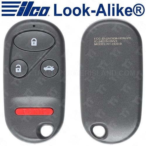 Ilco 1996 - 2009 Honda Dealer Installed Keyless Entry Remote 4B with Option - RKE-HON-4B3