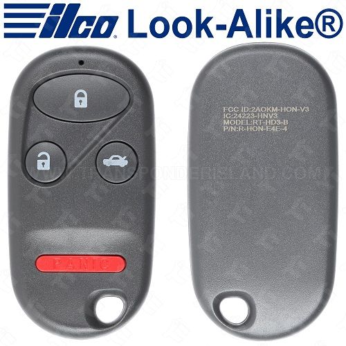 Ilco Honda CR-V S2000 Keyless Entry Remote 4B Trunk - RKE-HON-4B4