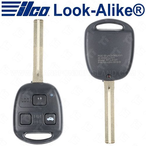 Ilco Lexus Remote Head Key - 3B Trunk - RHK-LEXUS-3B4 - Replaces HYQ1512V