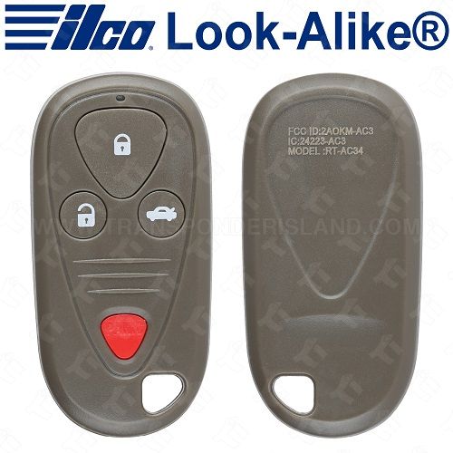 Ilco Acura CL TL Keyless Entry Remote 4B Trunk - Replaces E4EG8D-444H-A - RKE-ACURA-4B2