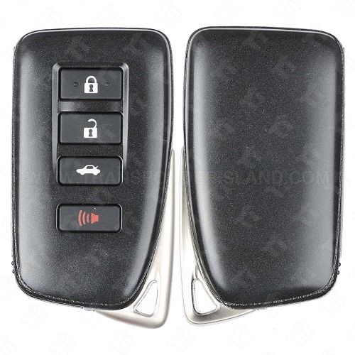 2014 - 2025 Lexus Smart Key Shell Case 4B Trunk with Emergency Key for FBA / FLB