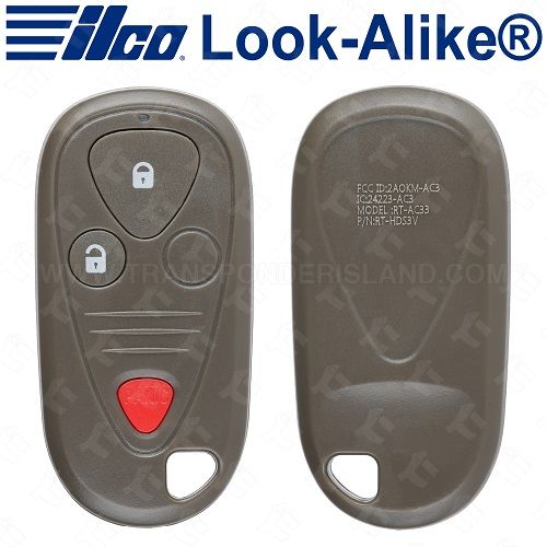 Ilco Acura Keyless Entry Remote - 3B - RKE-ACURA-3B2 - Replaces: 72147-SV3-A02