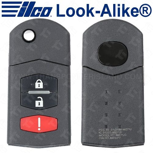 Ilco Mazda Remote Flip Key - 3B - Replaces KPU41788 - FLIP-MAZ-3B2