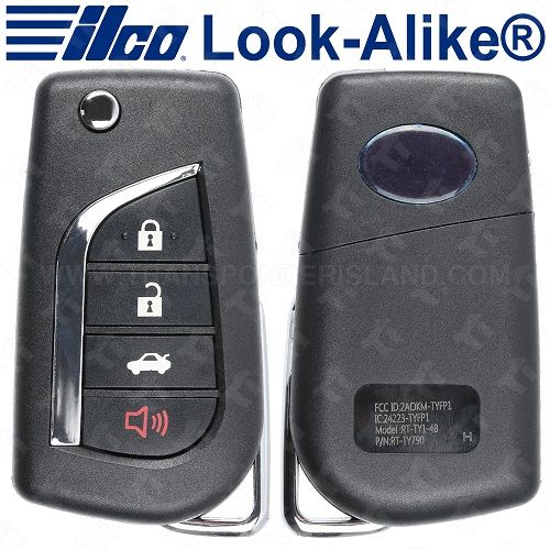 Ilco 2018 - 2023 Toyota Camry, Corolla Remote Flip Key 4B Trunk - FLIP-TOY-4B1