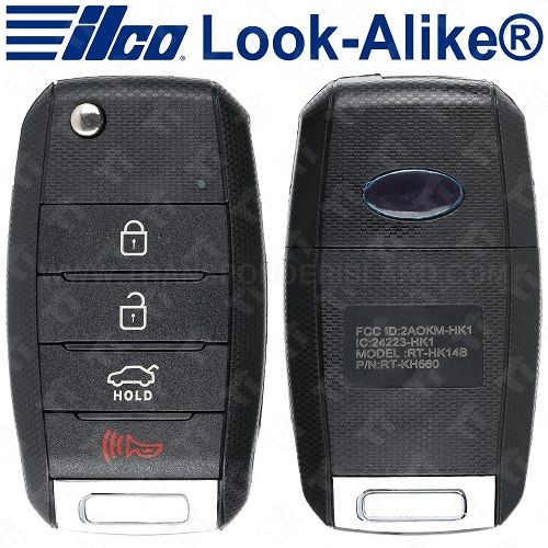 Ilco 2014 - 2015 Kia Optima Remote Flip Key 4B Trunk Gen 2 - FLIP-KIA-4B3 - KK10 High Security - 95430 - 2T560