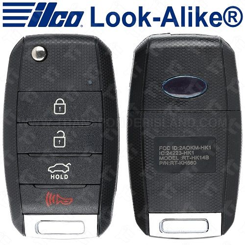 Ilco Kia Optima Remote Flip Key 4B Trunk Gen 2 - FLIP-KIA-4B3 - KK10 High Security - 95430 - 2T560