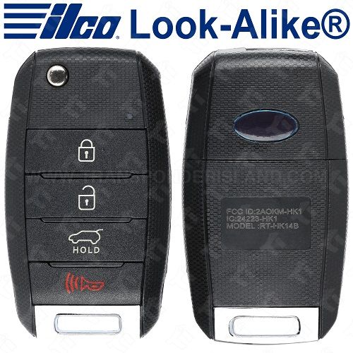 Ilco Kia Gen 2 Remote Flip Key - 4B Hatch - Replaces 95430-1U500 - FLIP-KIA-4B5 - KK10 High Security