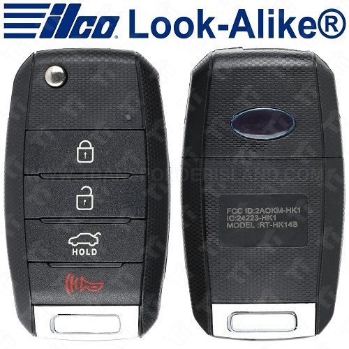 Ilco 2014 - 2017 Kia Rio Remote Flip Key 4B Trunk Gen 2 - FLIP-KIA-4B6 - KK10 High Security - 95430-1W023