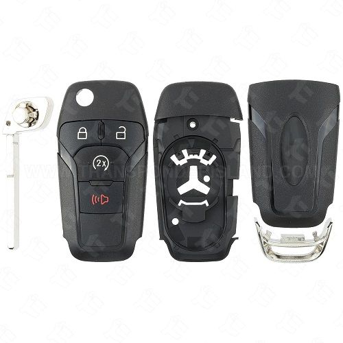 2015 - 2024 Ford Flip Key Shell 4B Remote Start