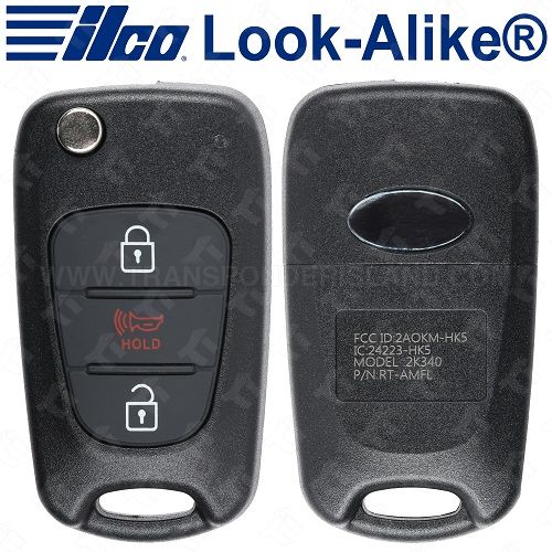 Ilco Kia Gen 1 Remote Flip Key - 3B - FLIP-KIA-3B2 - HY15 - Replaces: 95430-2K341