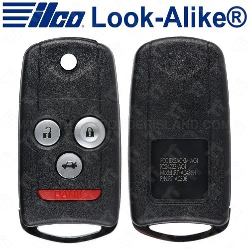 Ilco Acura Remote Flip Key - 4B Trunk - FLIP-ACURA-4B2 - Replaces: 35111-SEP-306