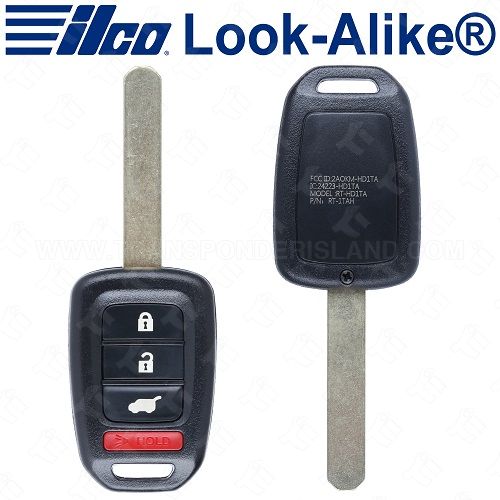 Ilco Honda Remote Head Key - 4B Hatch - Replaces MLBHLIK6-1TA - RHK-HON-4B10