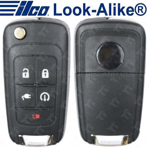 Ilco Chevrolet PEPS Remote Flip Key - 5B Plug-In / AC - PRX-CHEVY-5B5 - Replaces: 22923862