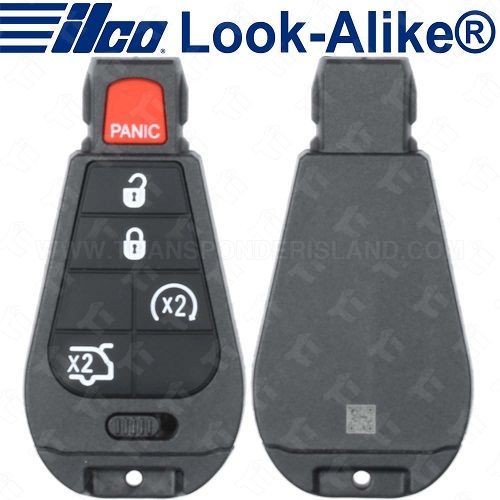 Ilco Jeep Smart Fobik Key - 5B Hatch Glass / Remote Start - POD-LAL-5B7 - Replaces: 05026453AL