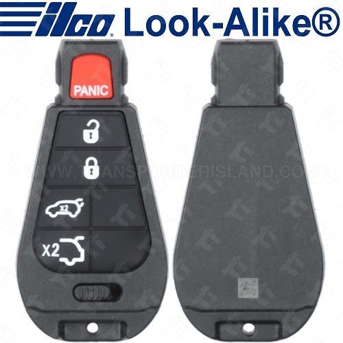 Ilco Jeep Smart Fobik Key - 5B Hatch / Hatch Glass - Replaces IYZ-C01C - POD-LAL-5B8
