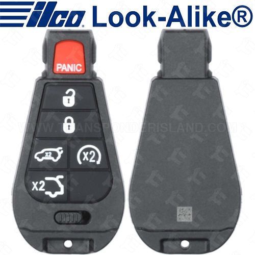 Ilco Jeep Smart Fobik Key - 6B Hatch / Hatch Glass / Remote Start - POD-LAL-6B3 - Replaces: 68051666AF