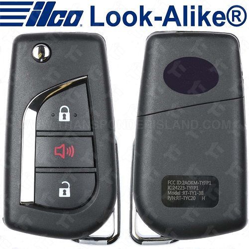 Ilco Toyota Remote Flip Key - 3B - Replaces HYQ12BFA - FLIP-TOY-3B1