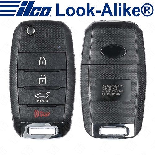 Ilco Kia Gen 2 Remote Flip Key - 4B Hatch - Replaces OSLOKA-910T  - FLIP-KIA-4B8