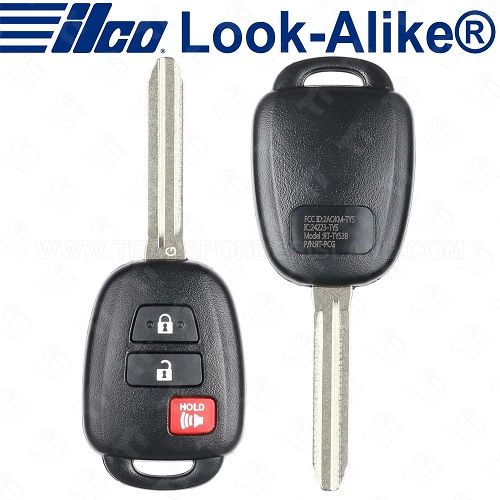 Ilco Toyota Remote Head Key - 3B - RHK-TOY-3PCG - Replaces: HYQ12BDM