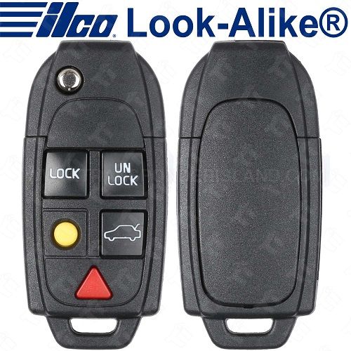 Ilco Volvo Remote Head Key - 5B Trunk / Lights - FLIP-VOLVO-5B1 - Replaces: LQNP2T-APU
