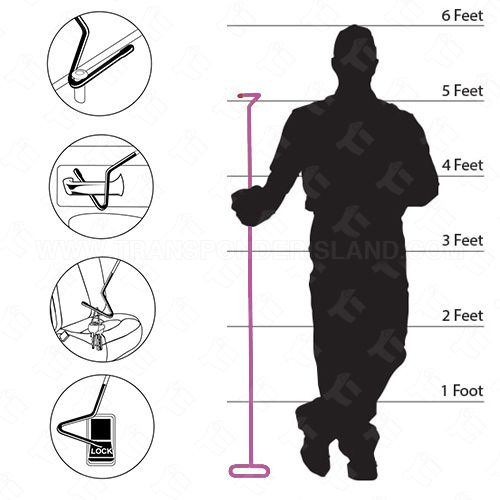 HPC BigPinky™ Car Opener Long Reach Tool 5' Long by .275" Thick CO-92