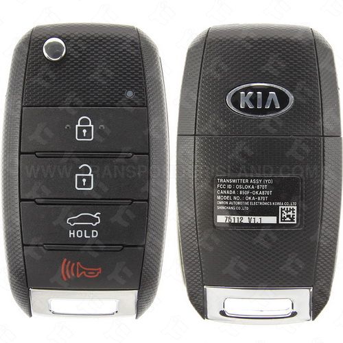 2016 - 2018 Kia Forte Remote Flip Key 4B Trunk Gen 2 - OSLOKA-875T (YD) - HY15 - YDD1